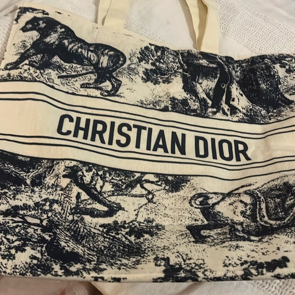 Christian Dior Canvas Tote. Great for Shopping. Or The going on Trips.